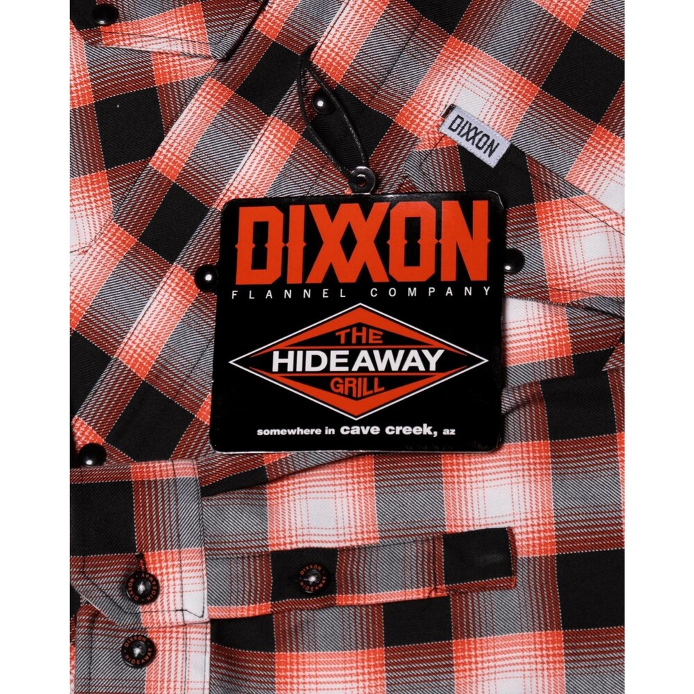 DIXXON Flannel Hideaway's Hideaway Grill Roadhouse Collab Cave Creek AZ Sz L NEW